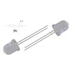OptoSupply OSM5DK8131A-5V LED 8mm, teplá bílá