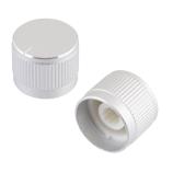 A19x15-PF-NN-K-I knoflík hliníkový, průměr 19mm, osa 6mm, stříbrný