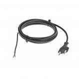JT001 H03VVH2-F 2x0.75, black, 5m power cable FLEXO