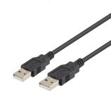 XERXES USB A 2.0 (M) - USB A 2.0 (M), 2m, černý USB propojovací kabel