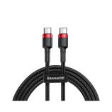 Baseus CATKLF-H91 USB C (M) - USB C (M), 60W, PD, 2m (černo-červený)