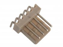 KK254-90° 5pin (M) connector vidlice rozteč 2,54mm, 1x5pinů, into DPS/90°