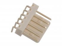 KK254-90° 6pin (M) connector vidlice rozteč 2,54mm, 1x6pinů, into DPS/90°
