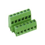 PTR AK370/2-5.0-V-GREEN svorkovnice 2x2pól, rozteč 5mm, 24A/250V, vstup 90°, šroub