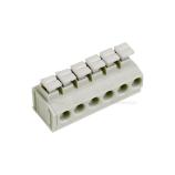 PTR AK4101/1KD-5.0-PEBBLE GREY svorkovnice 1pól, rozteč 5mm, 17,5A/250V, vstup 90°, pružina