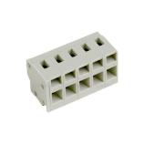 PTR AK3100/2-5.0-PEBLE GREY svorkovnice 2pól, rozteč 5mm, 24A/250V, vstup 90°, pružina