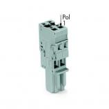 WAGO 769-102 svorkovnice socket 2pól, rozteč 5mm, 32A/500V, vstup 180°, pružina