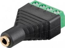 TP-016G konektor Jack 3,5mm 4pin stereo zásuvka se svorkovnicí.