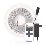 LED strip set 5m 35W 12V-5M10W, warm white with adapter and remote control