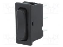 ROCKER  SPDT  Pos  3  ON-OFF-ON  6A/250VAC  IP40  100mΩ  UL94V-2