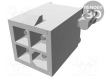 Socket  wire-board  male  Mini Universal MATE-N-LOK  4.14mm  THT