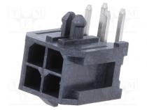 Socket  wire-board  male  Minitek® Pwr 3.0  3mm  PIN  4  THT  5A