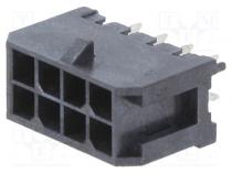 Socket  wire-board  male  Minitek® Pwr 3.0  3mm  PIN  8  THT  5A