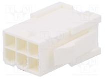 Plug  wire-wire/PCB  male  Minitek® Pwr 4.2  4.2mm  PIN  6  FCI
