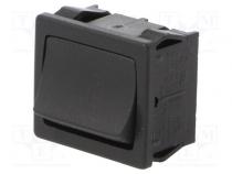 ROCKER  DPDT  Pos  2  OFF-ON  6A/250VAC  black  IP40  none  100mΩ