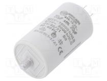 Capacitor  motors, run  10uF  475VAC  Ø36x70mm  -25÷85°C  ±5%