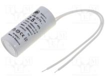 Capacitor  motors, run  2.5uF  475VAC  Ø25x55mm  -25÷85°C  ±5%