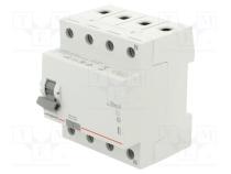 RCD breaker  Inom  25A  Ires  30mA  Max surge current  250A  400VAC