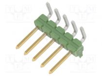 Pin header  pin strips  AMPMODU MOD II  male  PIN  5  angled 90°