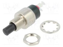Switch  push-button  Pos  2  SPST-NO  1A/120VAC  1A/28VDC  OFF-(ON)