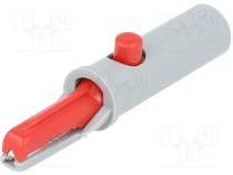 Crocodile clip  6A  60VDC  red  Grip capac  max.7.5mm  930126101