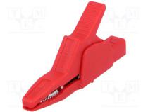 Crocodile clip  34A  red  Grip capac  max.30mm  Socket size  4mm