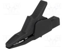 Crocodile clip  34A  black  Grip capac  max.30mm  Socket size  4mm