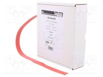 Heat shrink sleeve  glueless  2  1  9.5mm  L  5m  red  polyolefine