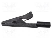 Crocodile clip  10A  Grip capac  max.11mm  Overall len  41mm  plug
