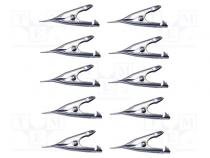 Crocodile clip  5A  Grip capac  max.5.6mm  Contacts  steel  10pcs.