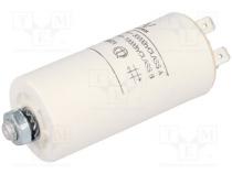 Capacitor  motors, run  18uF  470VAC  Ø45x74mm  -25÷85°C  ±5%