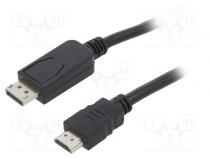 Cable  DisplayPort 1.1,HDMI 2.0  DisplayPort plug,HDMI plug