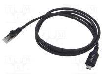 Кабель  USB 3.2  вилка RJ45,вилка USB C  никелированные  1,5м