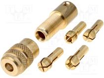 Drill holder  0.3÷3.2mm  for Donau drills  brass