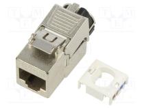 Connector  RJ45  socket  PIN  8  Cat  Cat 8.1  shielded  straight