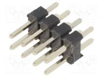Pin header  pin strips  male  PIN  8  straight  2.54mm  THT  2x4