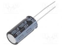Capacitor  electrolytic  THT  1000uF  25VDC  Ø10x20mm  Pitch  5mm
