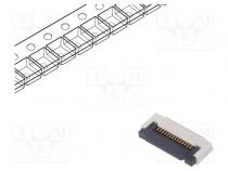 Connector  FFC/FPC  horizontal  PIN  14  ZIF  SMT  50V  0.4A  Mat  LCP