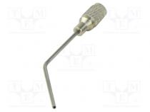 Vacuum pick-up pencil tip  18  ESD  Shape  bent at 45°