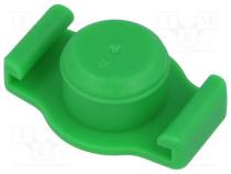 Syringe plug  10ml  green  for syringes  silicone free  QuantX