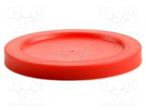 Top cartridge cap  red  push-in  for dispensing cartridges