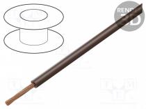 Wire  FLRYW-B  1x0.75mm2  stranded  Cu  PVC  brown  60V  100m