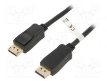 Cable  DisplayPort 1.2,HDCP 2.2  DisplayPort plug,both sides