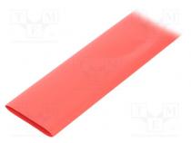 Heat shrink sleeve  glueless  2  1  25.4mm  L  1m  red  polyolefine