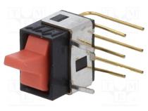 ROCKER  DPDT  Pos  2  ON-ON  0.1A/28VAC  0.1A/28VDC  red  none  THT