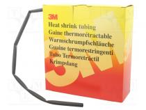 Heat shrink sleeve  glueless,thin walled  2  1  6.4mm  L  9m  black