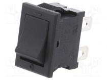 ROCKER  DPST  Pos  2  ON-OFF  10A/125VAC  black  none  Body  black