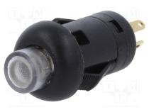 Switch  push-button  Pos  2  SPST-NO  0.1A/30VDC  OFF-(ON)  green
