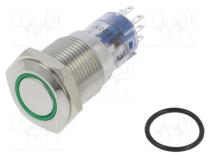 Переключатель  антивандальный  DPDT  3A/250ВAC  IP67  ON-(ON)