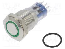 Переключатель  антивандальный  DPDT  3A/250ВAC  IP67  ON-(ON)